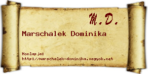 Marschalek Dominika névjegykártya